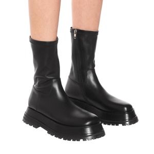 BURBERRY Hurr Lug Sole Platform Sock Ankle Booties Boots 38